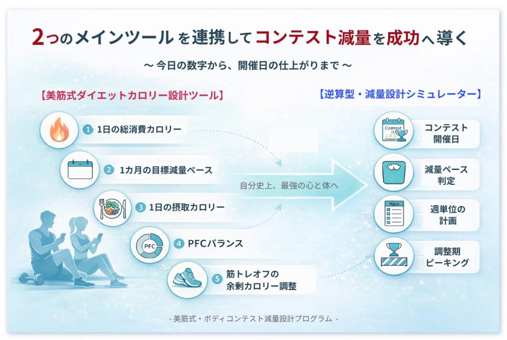 美筋式・ボディコンテスト減量設計ツール